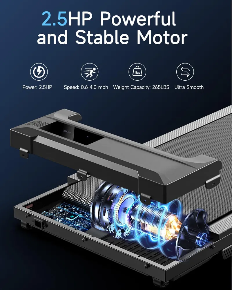 Buztrio Under Desk Treadmills Mini Portable Walking Running Machine